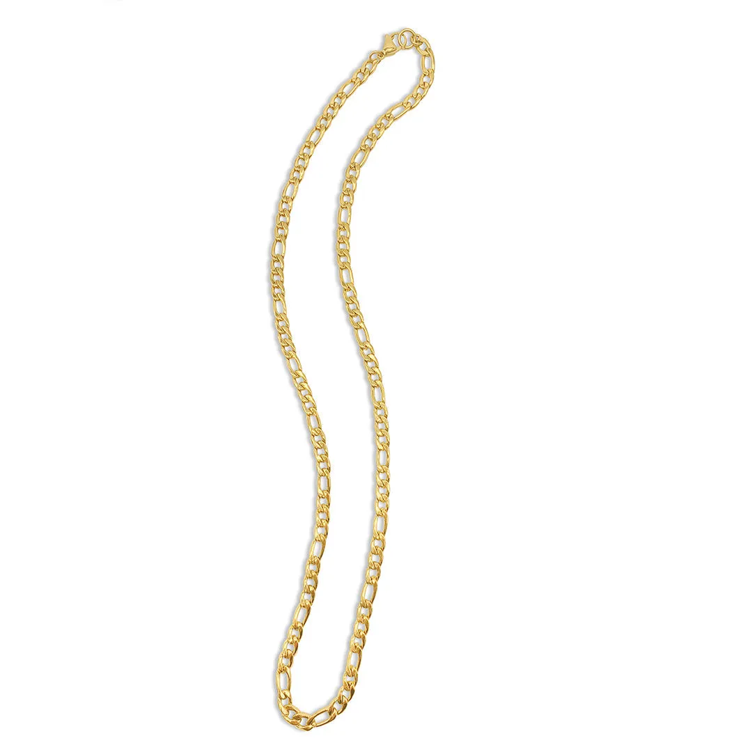 Adornia 6mm Figaro Chain gold 24"