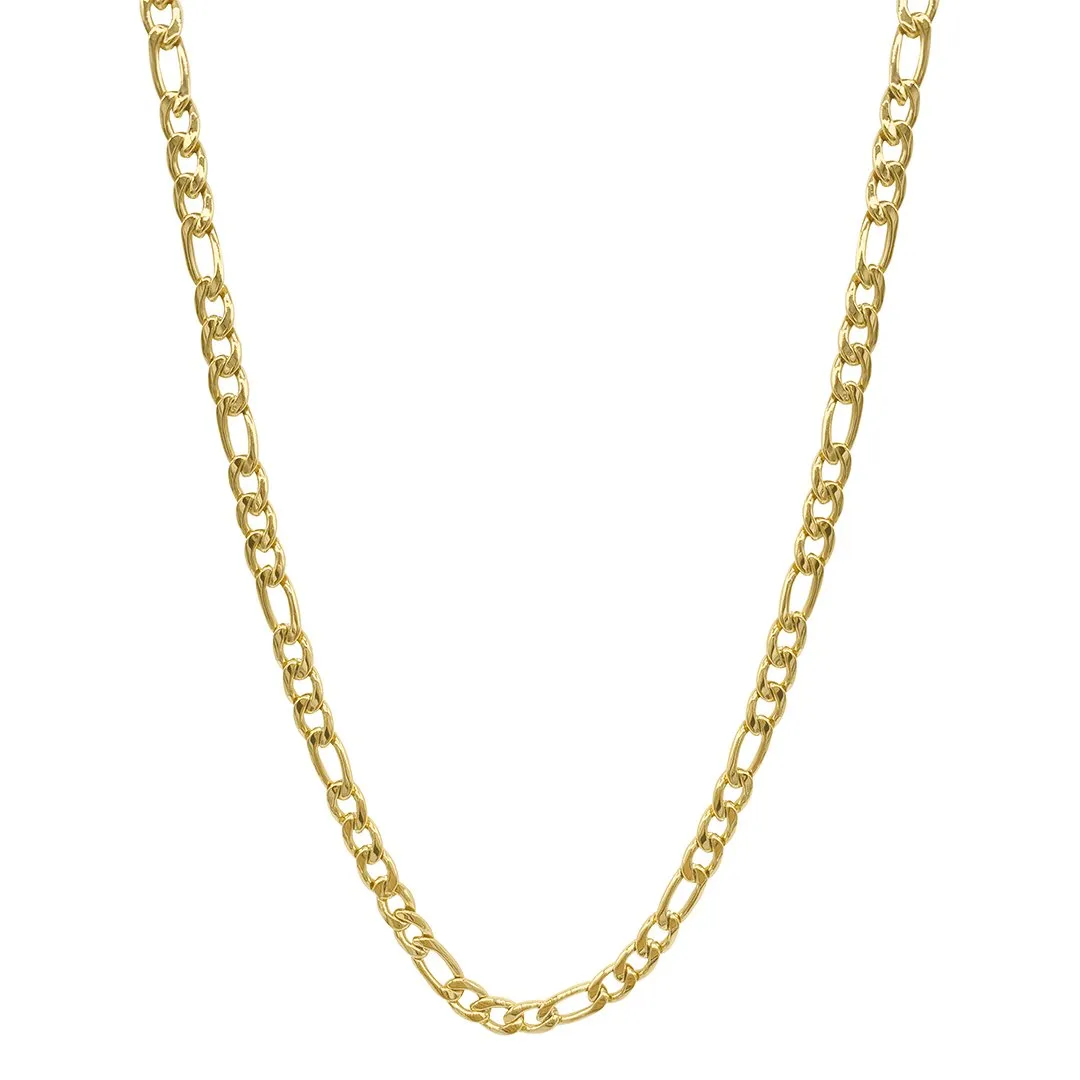 Adornia 6mm Figaro Chain gold 24"