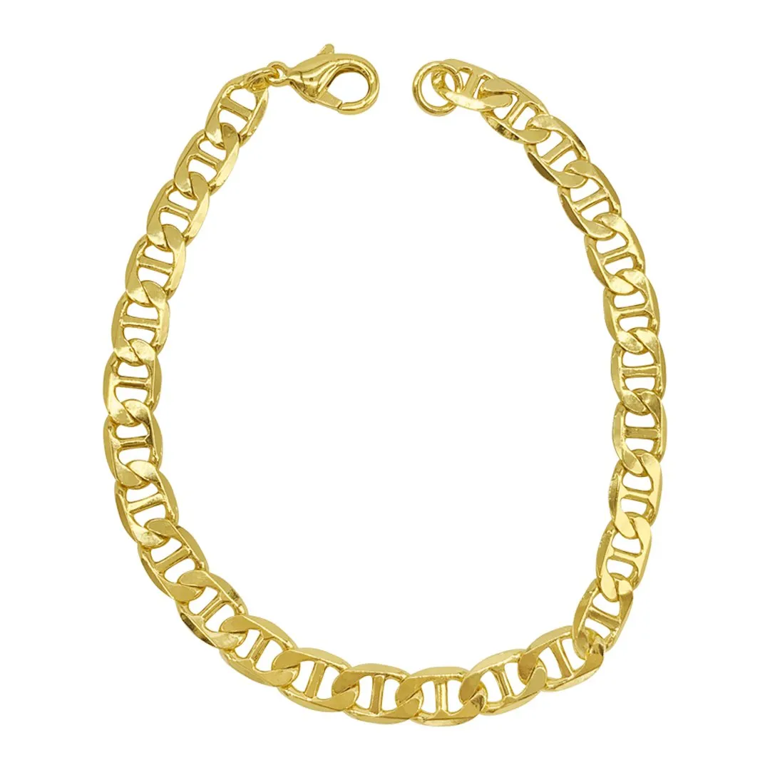 Adornia 7mm Mariner Chain Bracelet gold 9"