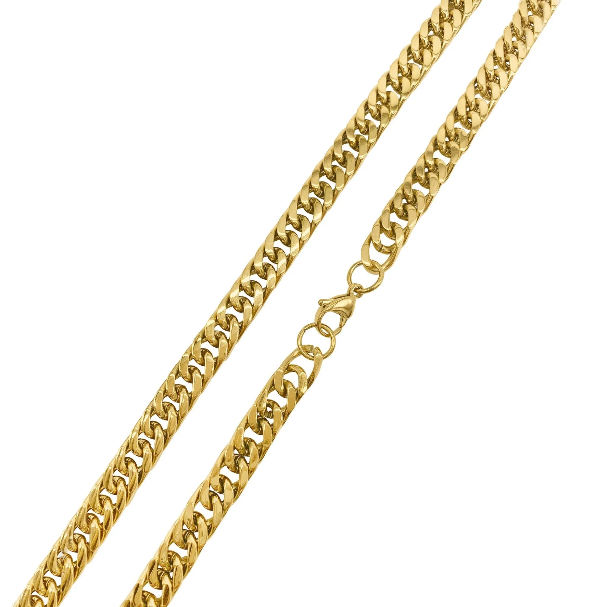 Adornia Water Resistant Extra Thick 9mm Cuban Chain gold
