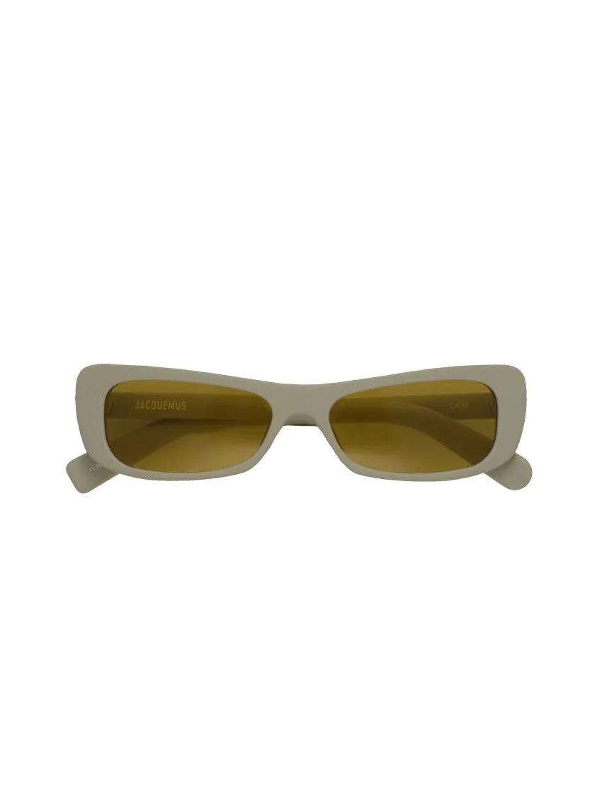 Angular Capri Sunglasses With Yellow Lenses And Uv Protection