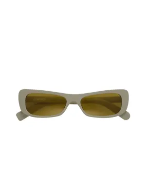 Angular Capri Sunglasses With Yellow Lenses And Uv Protection