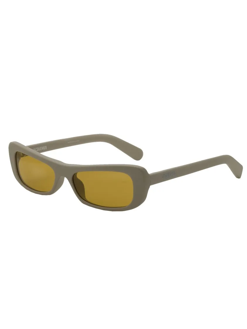 Angular Capri Sunglasses With Yellow Lenses And Uv Protection