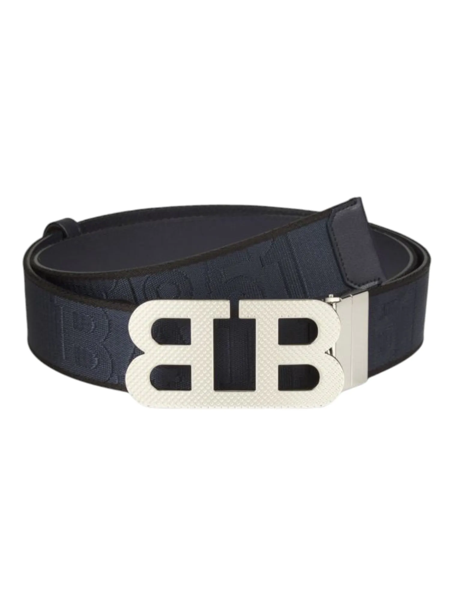 Bally 6239334 Men's Mirror Buckle Reversible Midnight Blue Belt