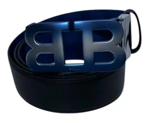 Bally 6303771 Men's Gradient Mirror Buckle Adjustable Reversible Belt