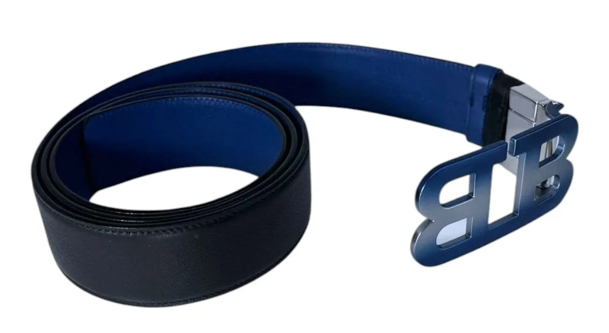 Bally 6303771 Men's Gradient Mirror Buckle Adjustable Reversible Belt