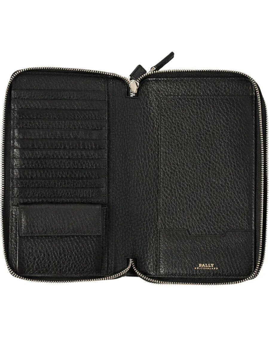 Bally Magus Men's 6219902 Black Leather Clutch Wallet
