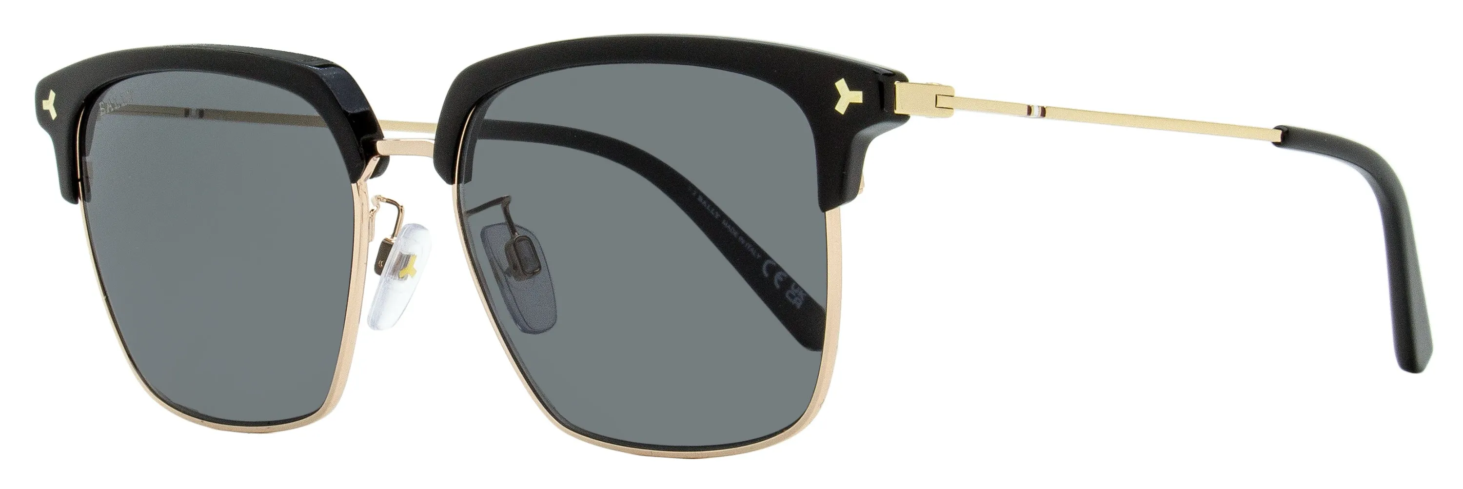 Bally Men's Browline Sunglasses BY0090D 05A Gold/Black 55mm