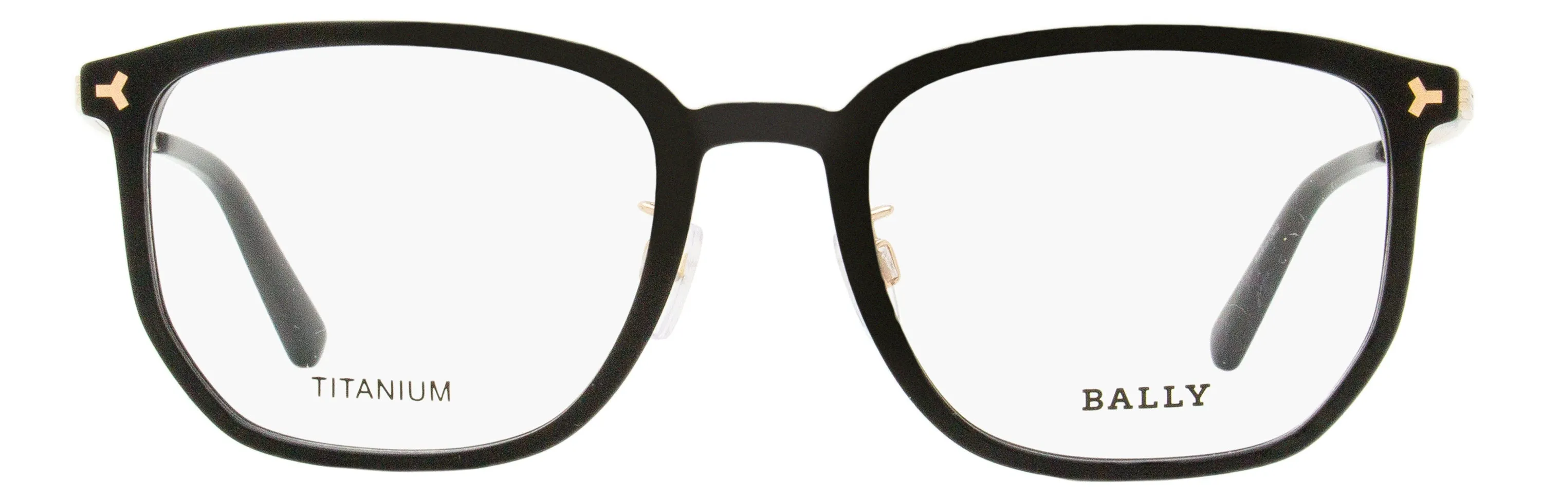 Bally Men's Rectangular Titanium Eyeglasses BY5069H 001 Black 54mm