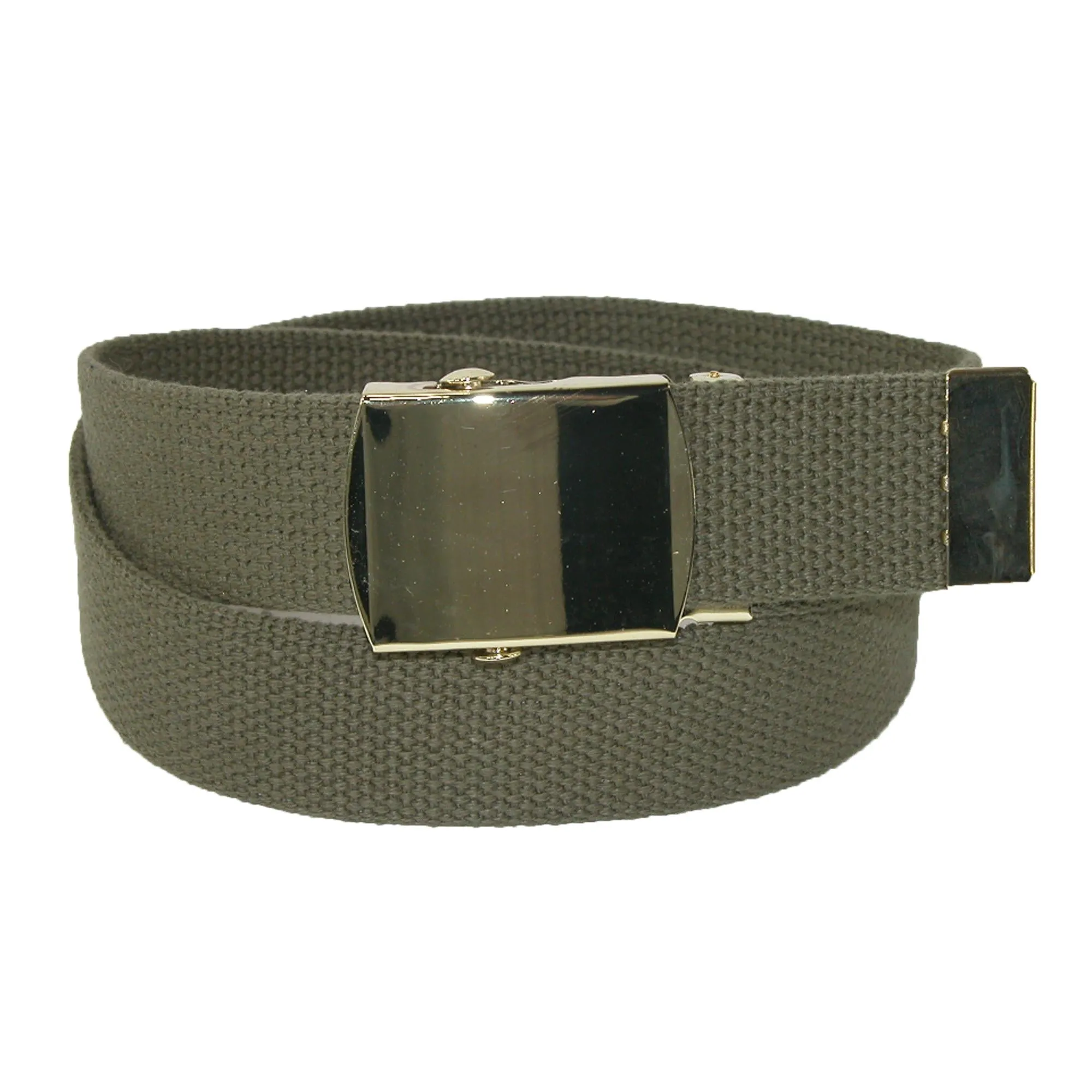 Big & Tall Cotton Adjustable Belt with Brass Buckle