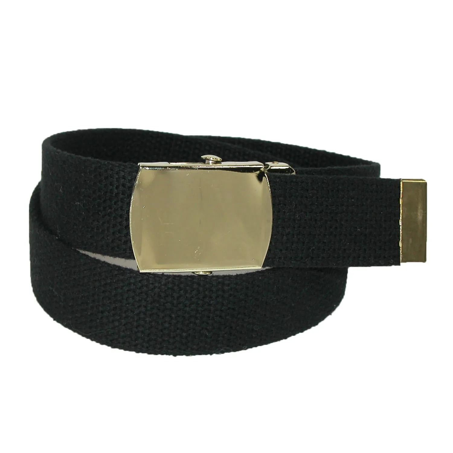 Big & Tall Cotton Adjustable Belt with Brass Buckle