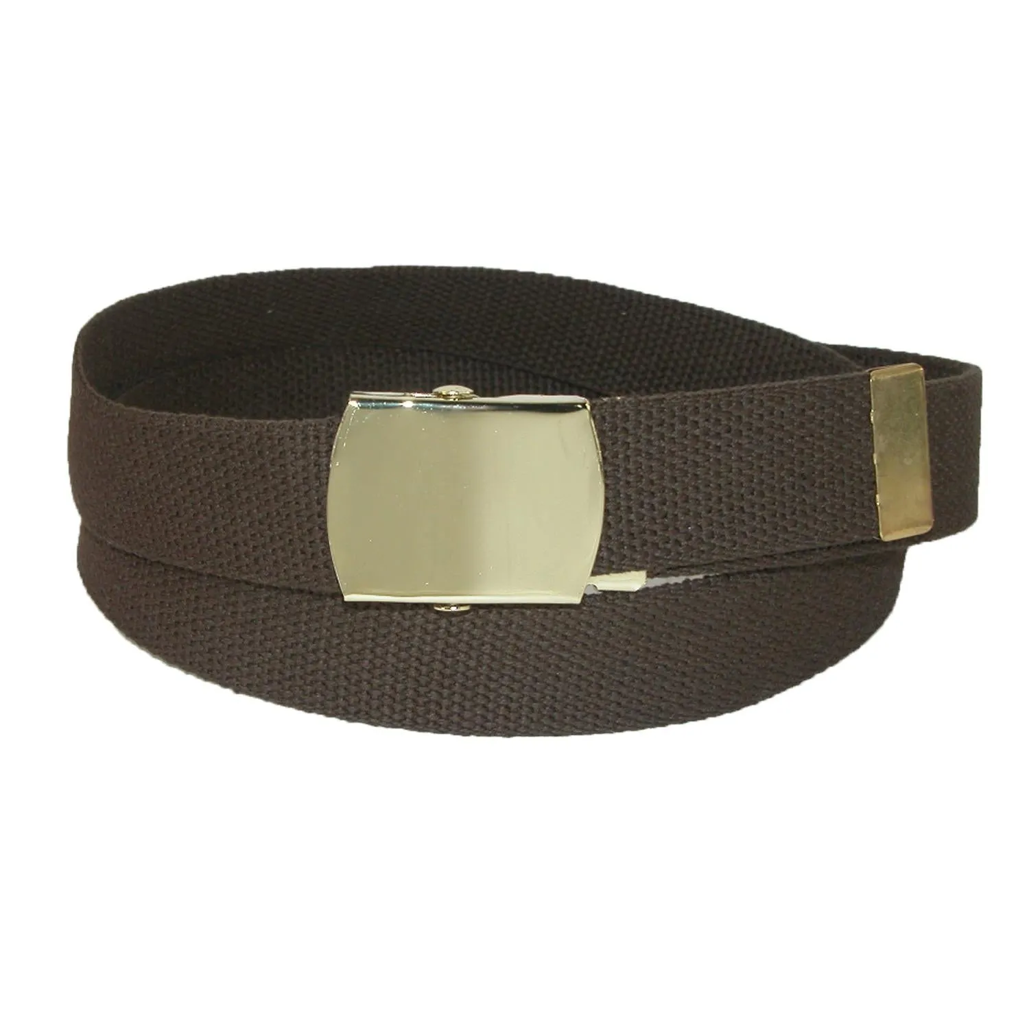 Big & Tall Cotton Adjustable Belt with Brass Buckle