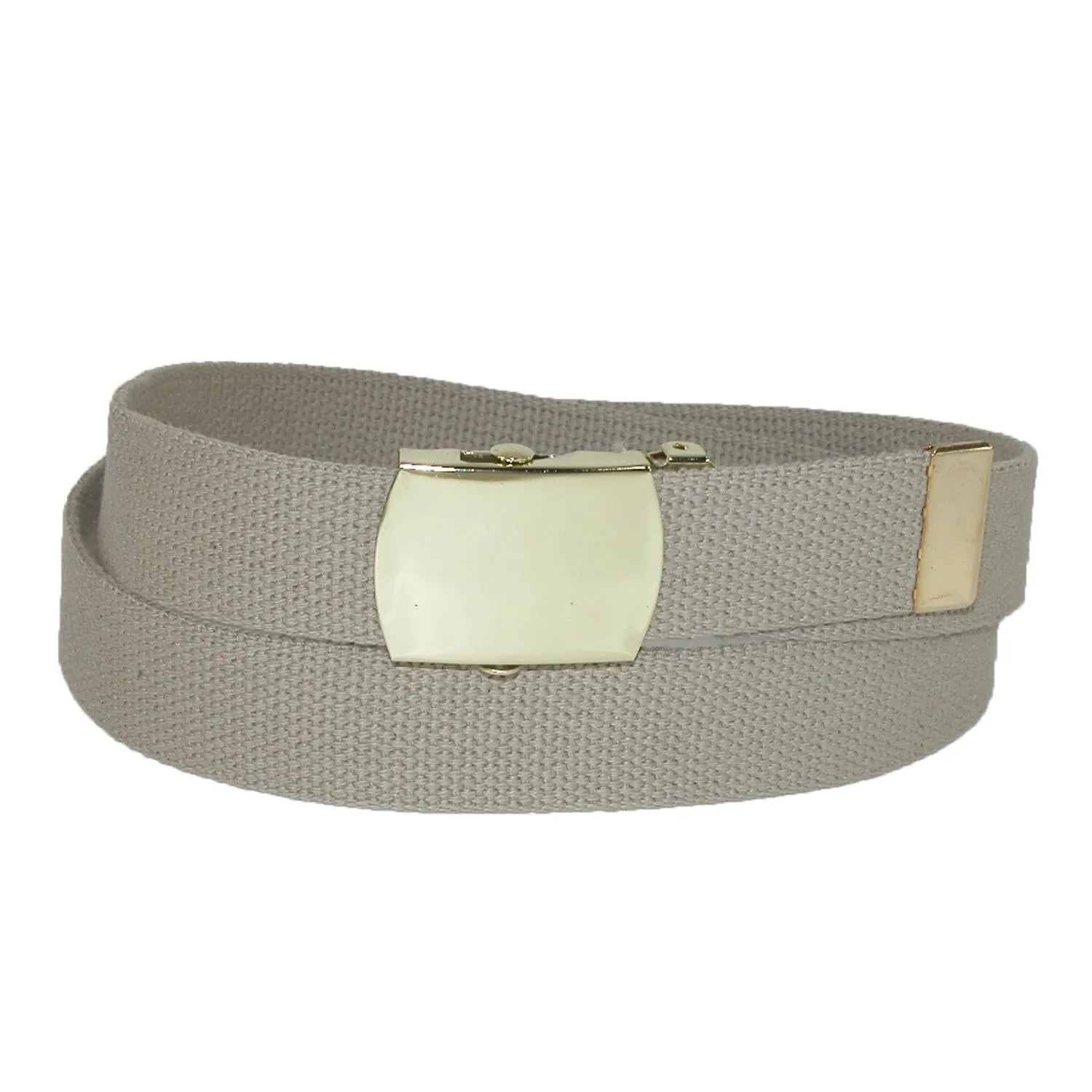 Big & Tall Cotton Adjustable Belt with Brass Buckle