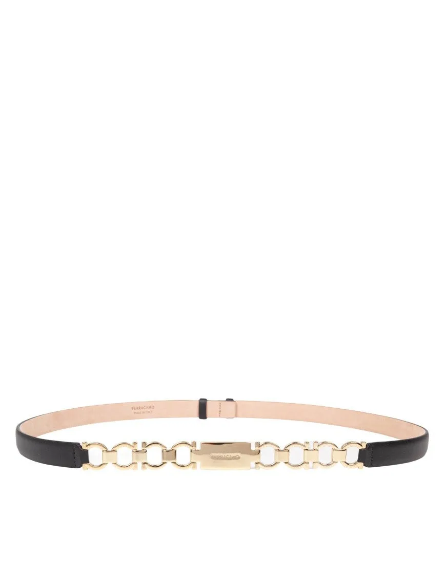Black Leather Bijoux Belt