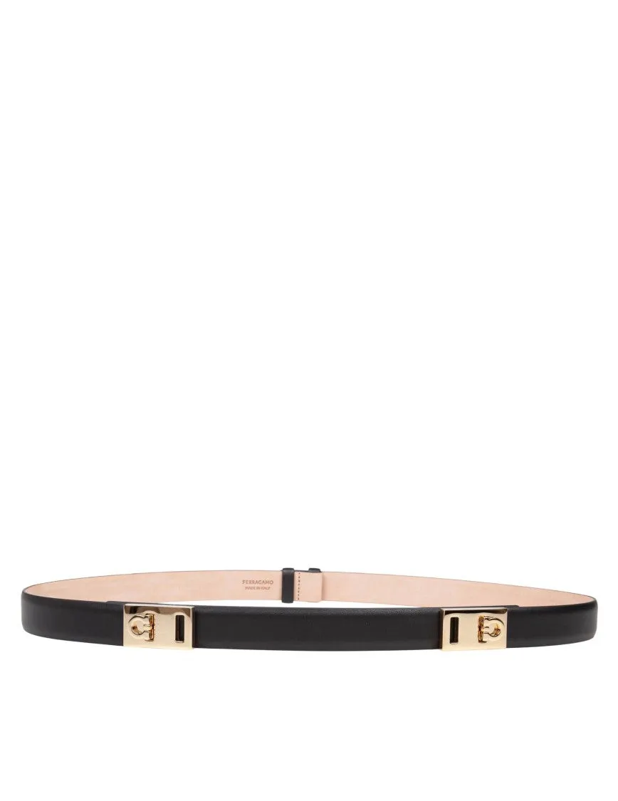 Black Leather Extendable Hug Belt