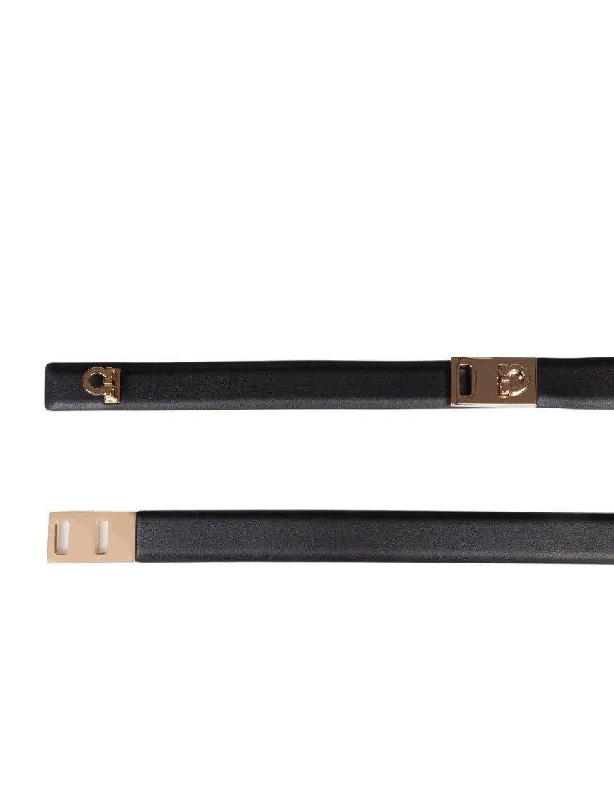 Black Leather Extendable Hug Belt