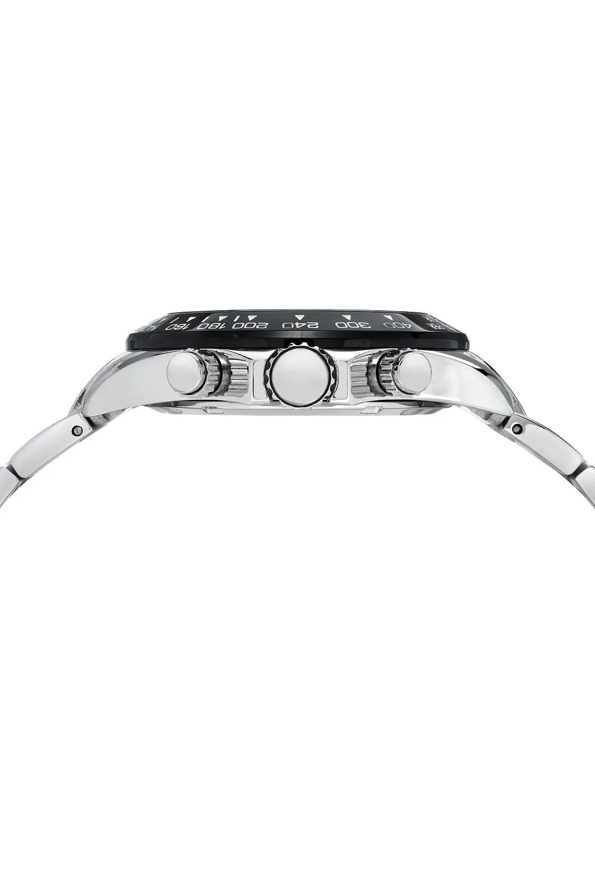 Brandon Men's Stainless Steel Silver and Black Watch 1032BPRS