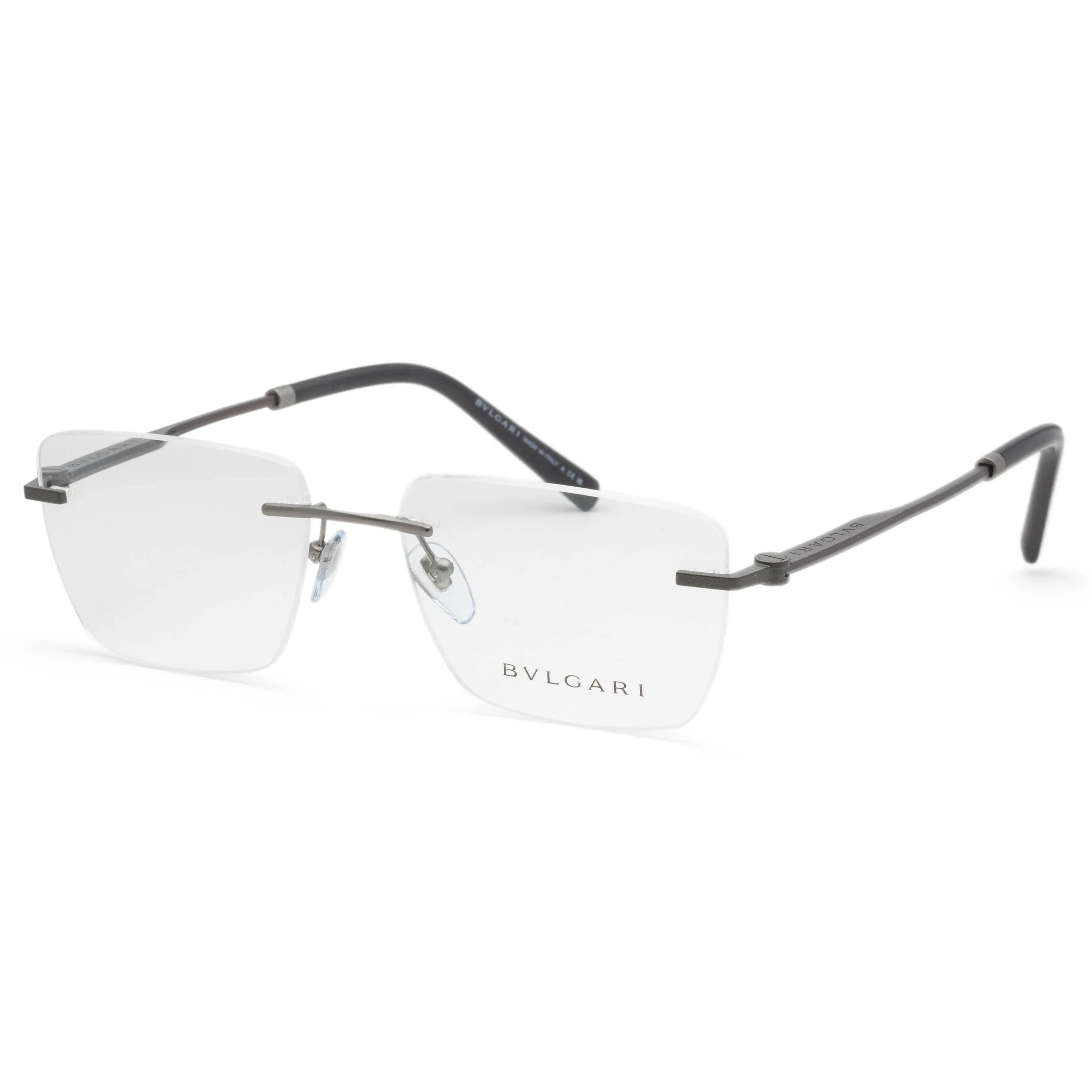Bulgari Men's 57 mm Matte Gunmetal Opticals