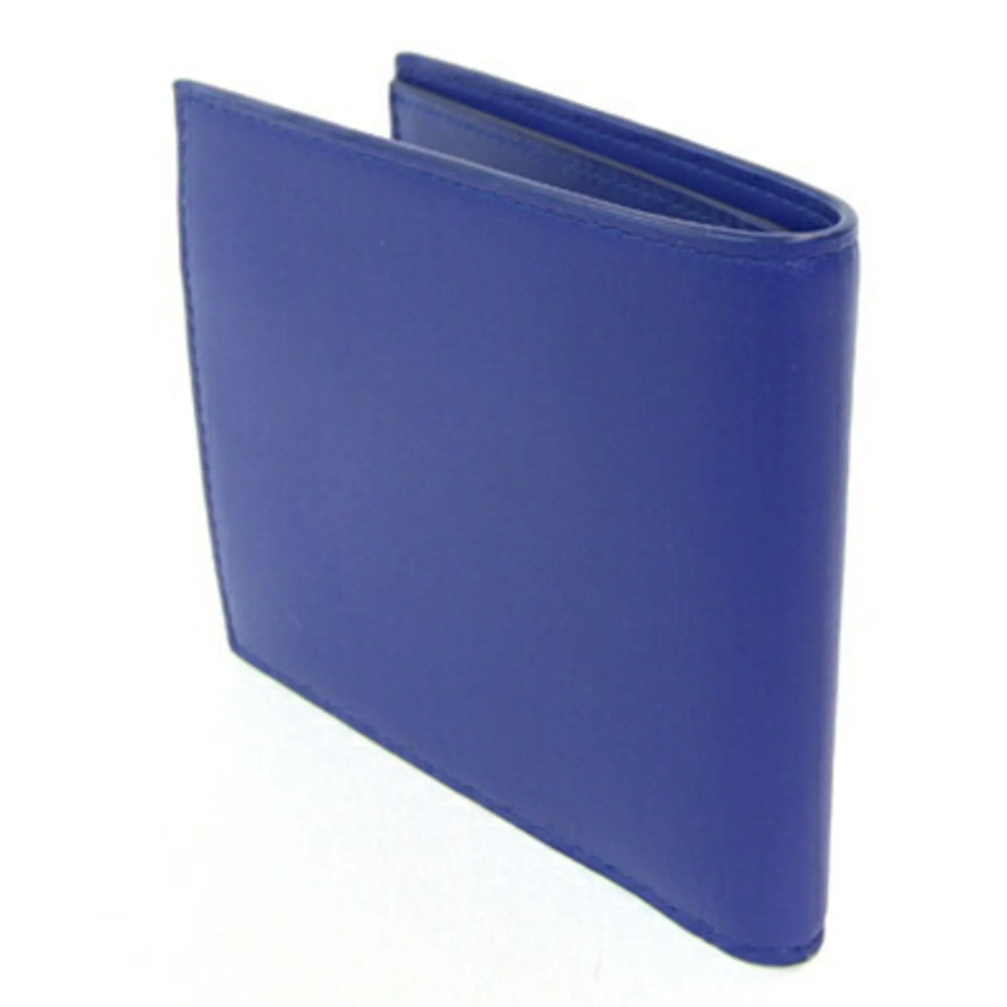 Burberry blue Royal blue Leather Wallet (Bi-Fold) (Pre-Owned)