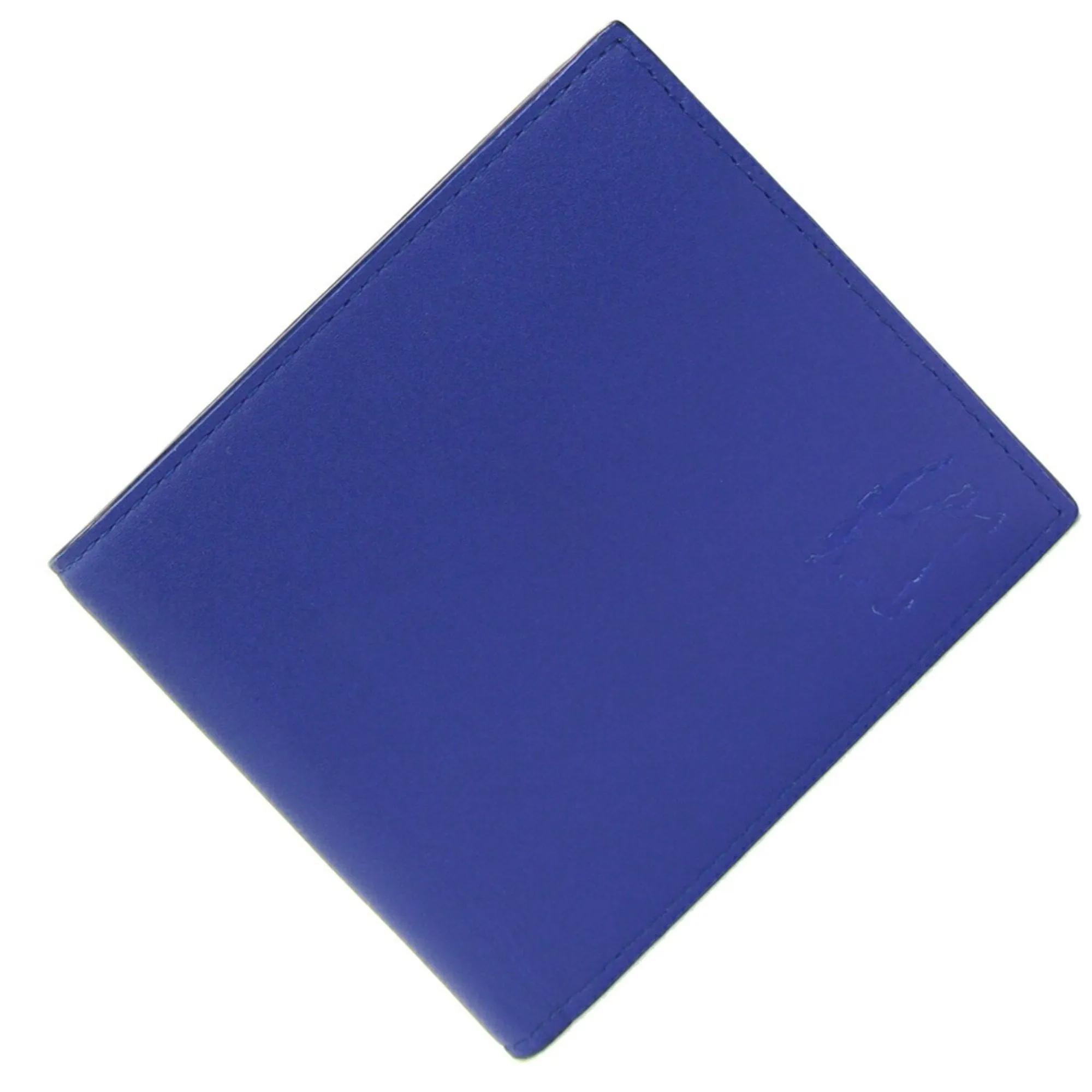 Burberry blue Royal blue Leather Wallet (Bi-Fold) (Pre-Owned)