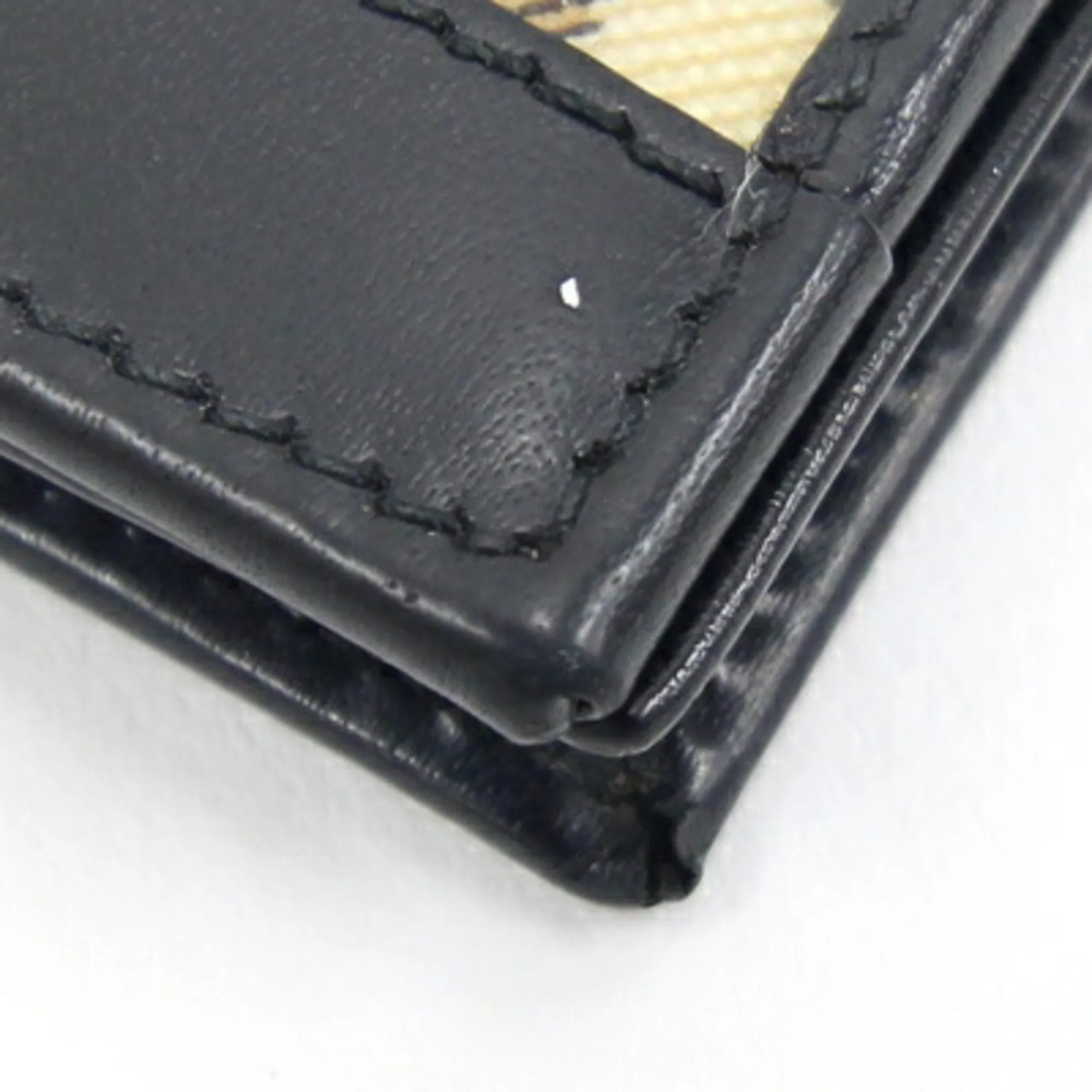 Burberry  Pvc Leather Business Card Case (Pre-Owned)