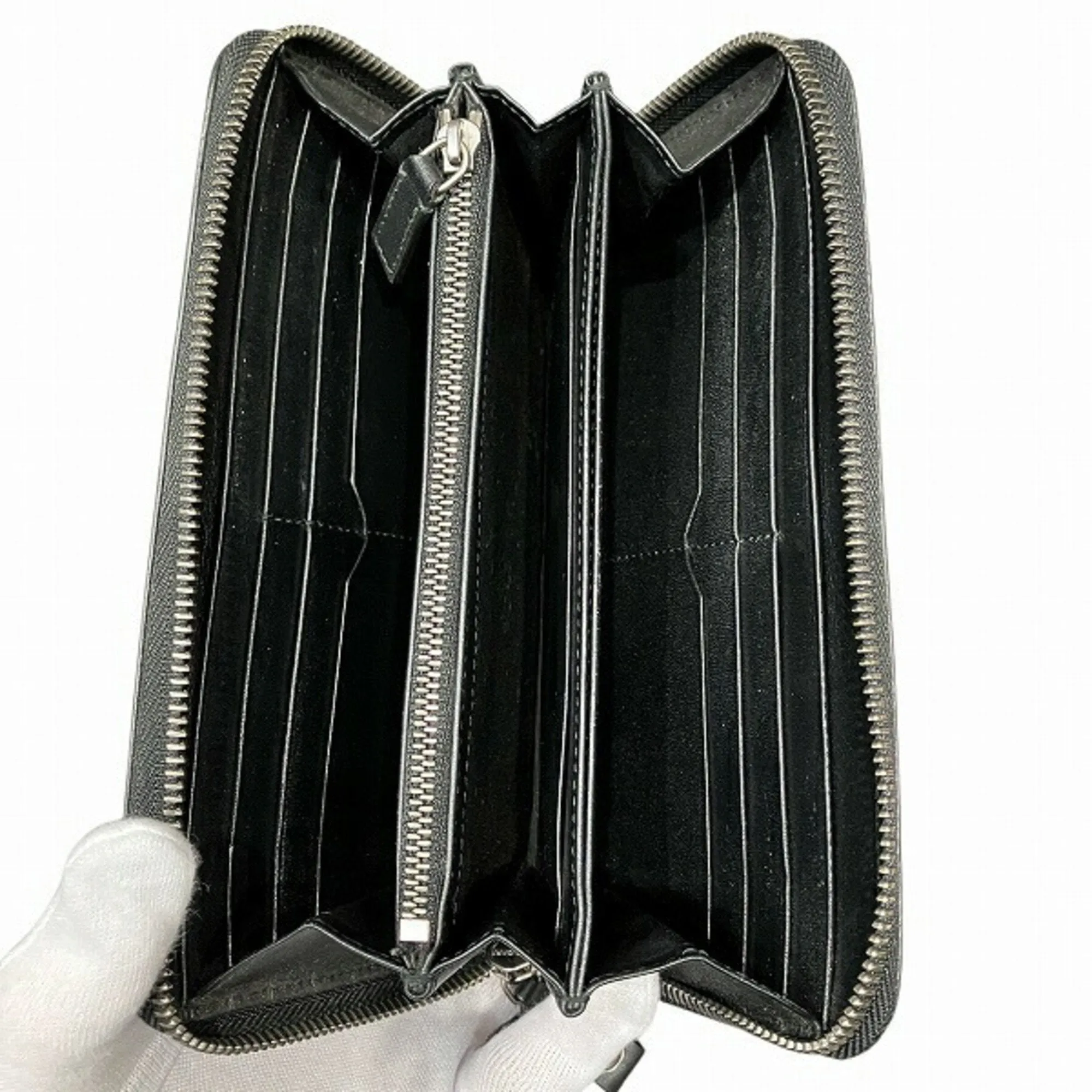 Bvlgari Leather Long Wallet (Bi-Fold) (Pre-Owned)