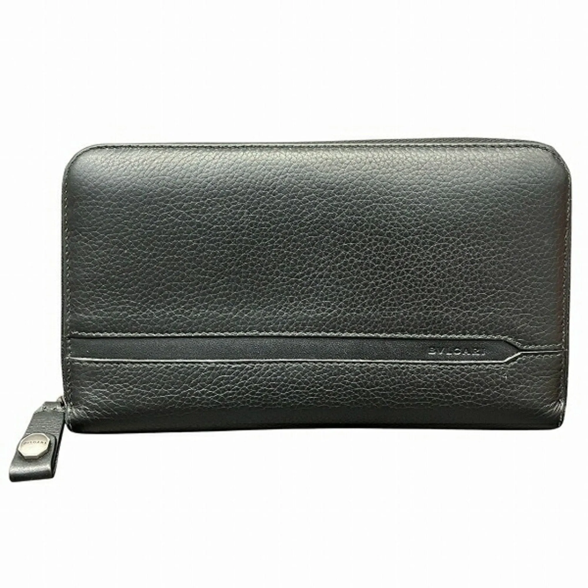 Bvlgari Leather Long Wallet (Bi-Fold) (Pre-Owned)