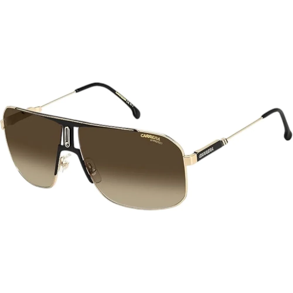 Carrera 1043/S Men's Gold Frame Brown Gradient Lens Sunglasses 65-12-140