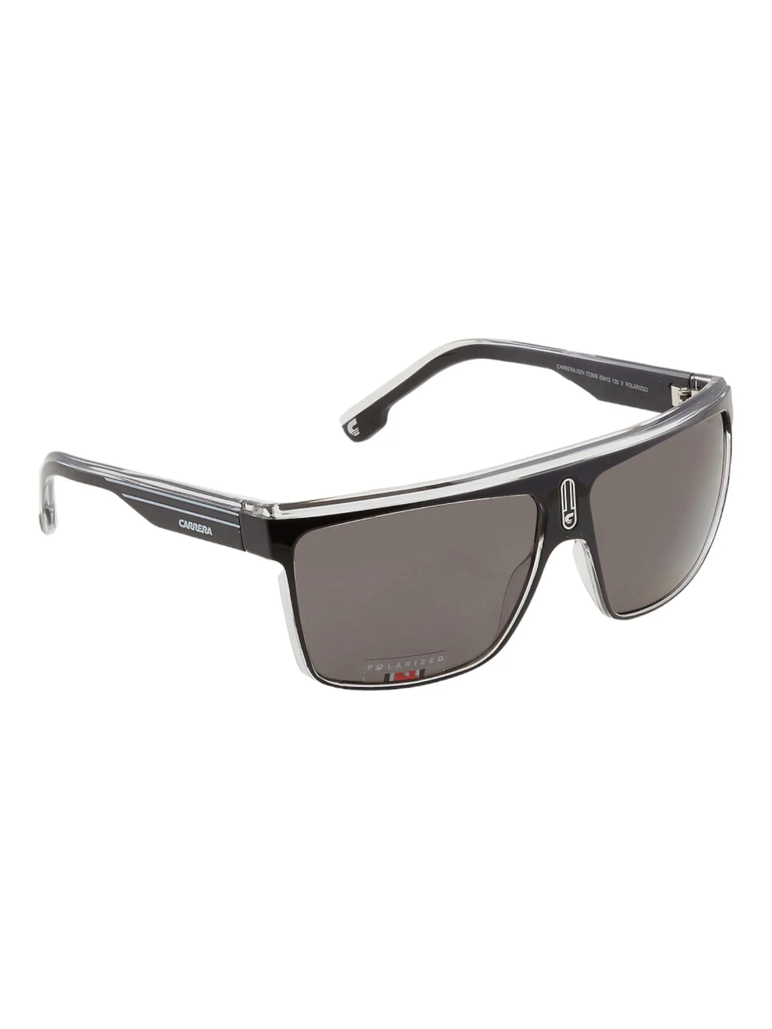 Carrera 22/N Men's Black Polarized Grey Browline 63-12-130 Sunglasses