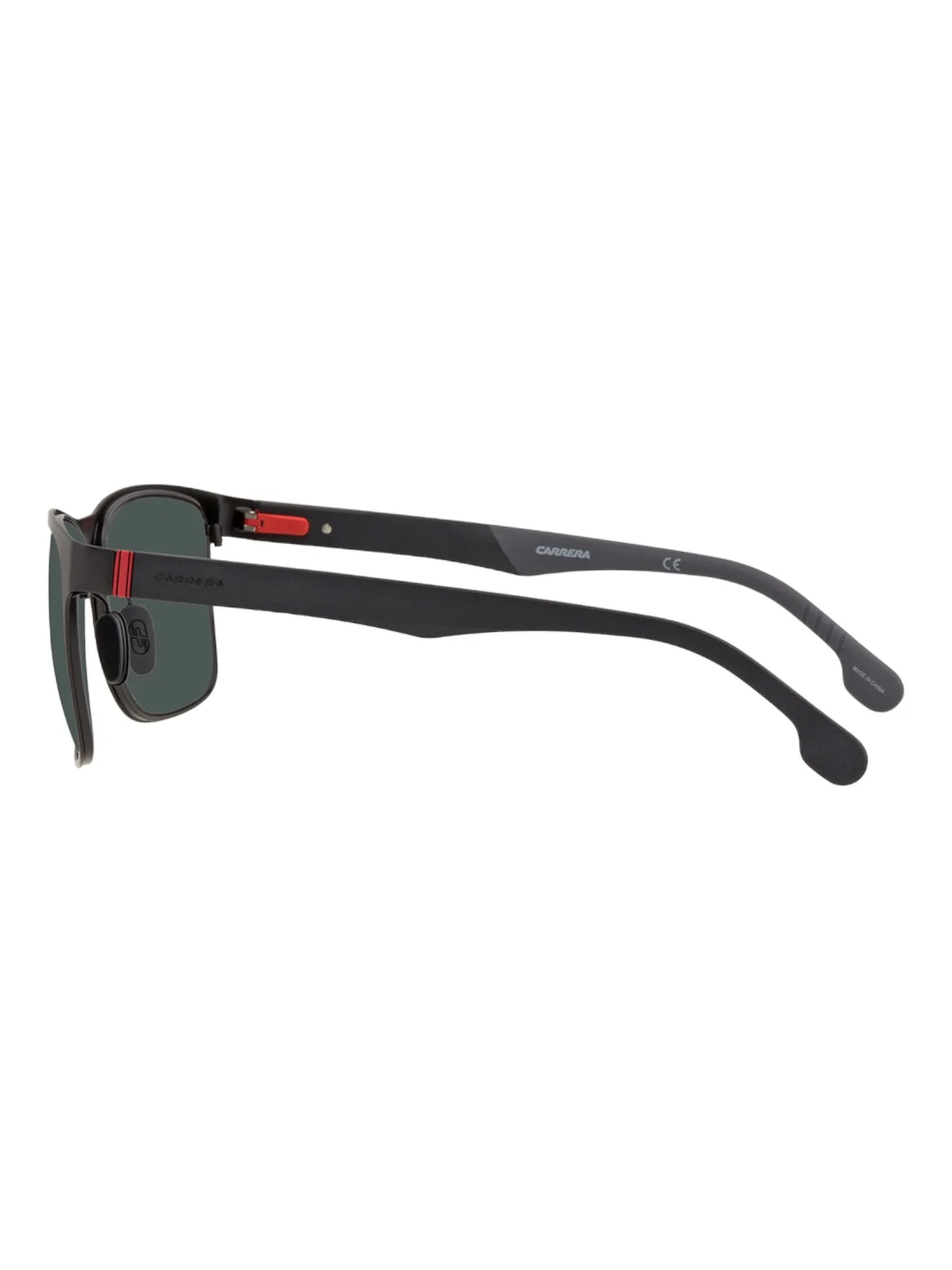 Carrera 8026/S Men's Matte Black Green Rectangular 57-17-145 Sunglasses