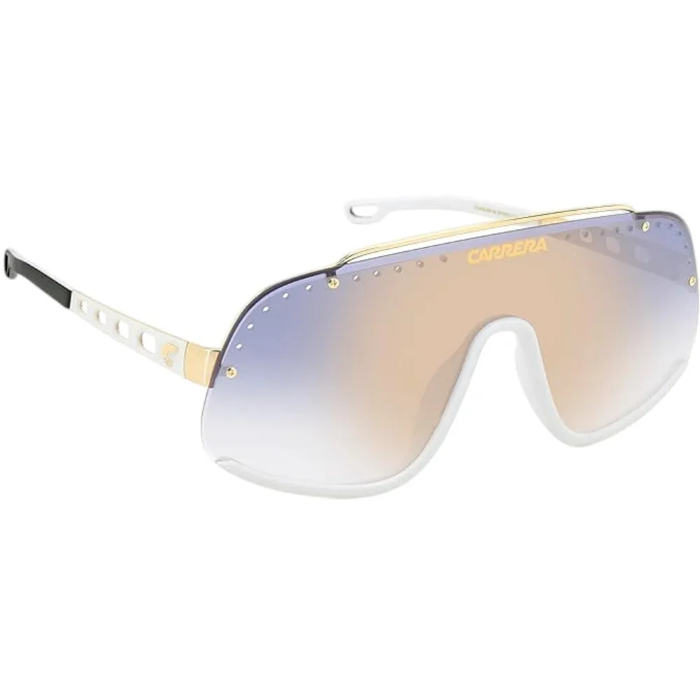 Carrera FLAGLAB Unisex White Frame Blue Lens Sunglasses 99-01-130