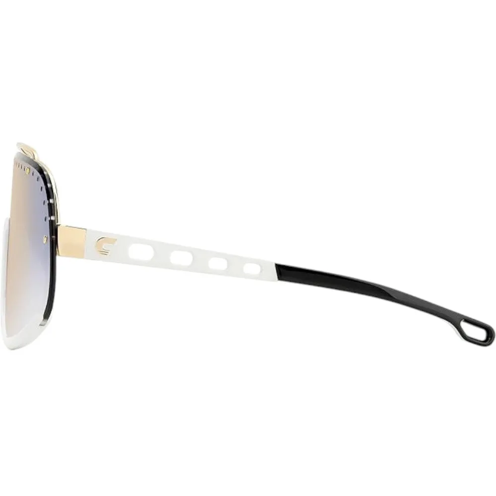 Carrera FLAGLAB Unisex White Frame Blue Lens Sunglasses 99-01-130