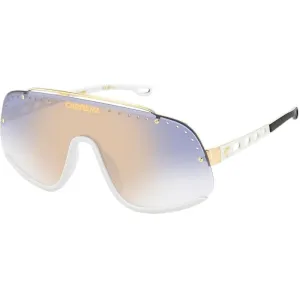 Carrera FLAGLAB Unisex White Frame Blue Lens Sunglasses 99-01-130
