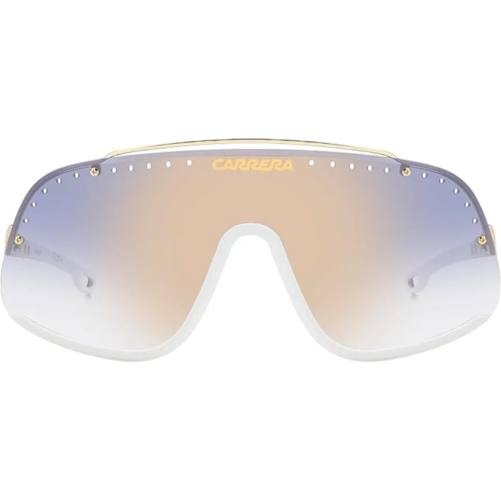 Carrera FLAGLAB Unisex White Frame Blue Lens Sunglasses 99-01-130