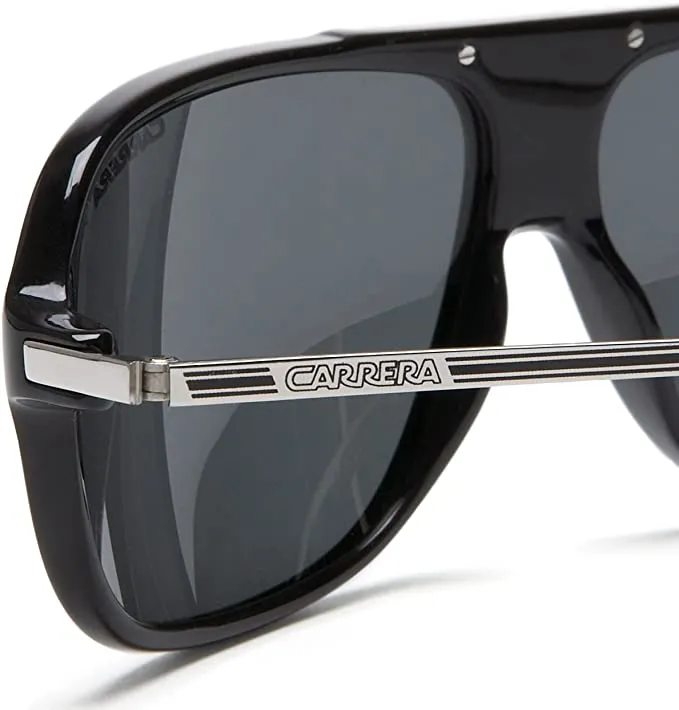 CARRERA Men's 8035/S Black Frame Gradient Lens Aviator Sunglasses