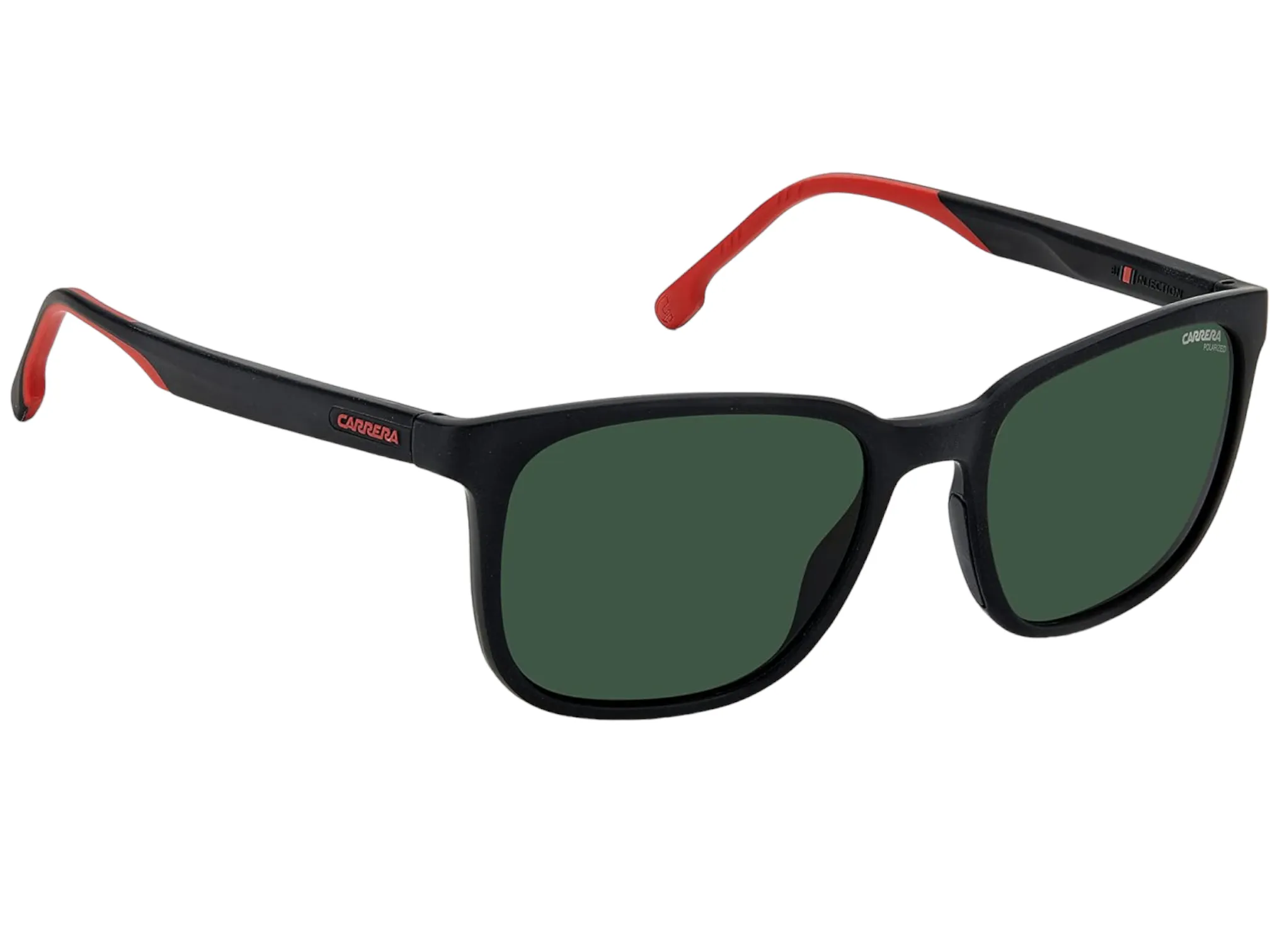 CARRERA Men's 8046/S Matte Black Frame Green Polarized Lens Sunglasses
