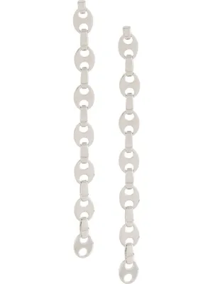 Chain Design Earrings With Interlocking Circular Links