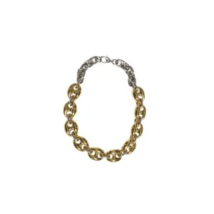 Chunky Choker Necklace In Polished Aluminum