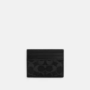 Coach Outlet Slim Id Card Case In Signature Denim
