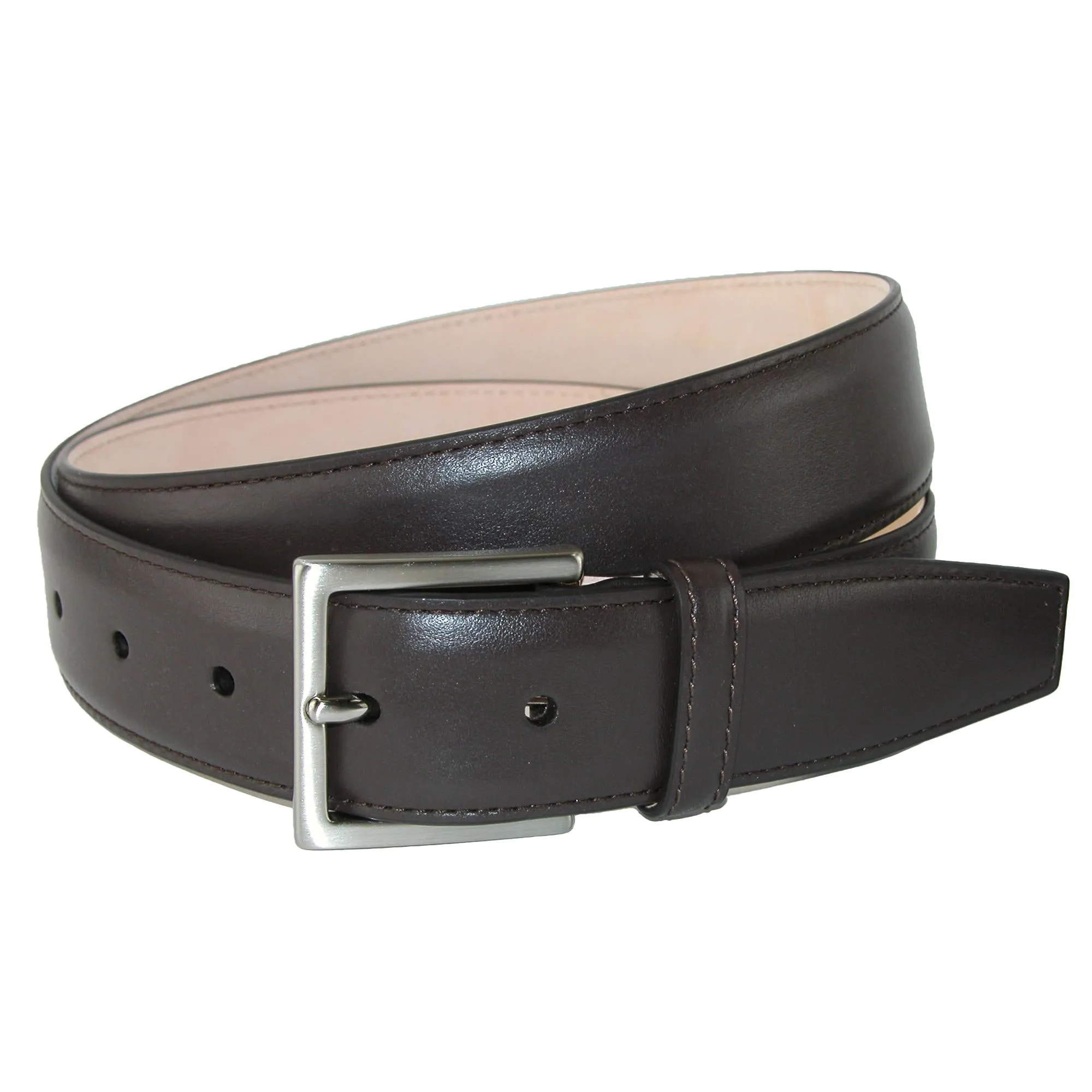 Como Calfskin Dress Belt with Solid Brass Buckle
