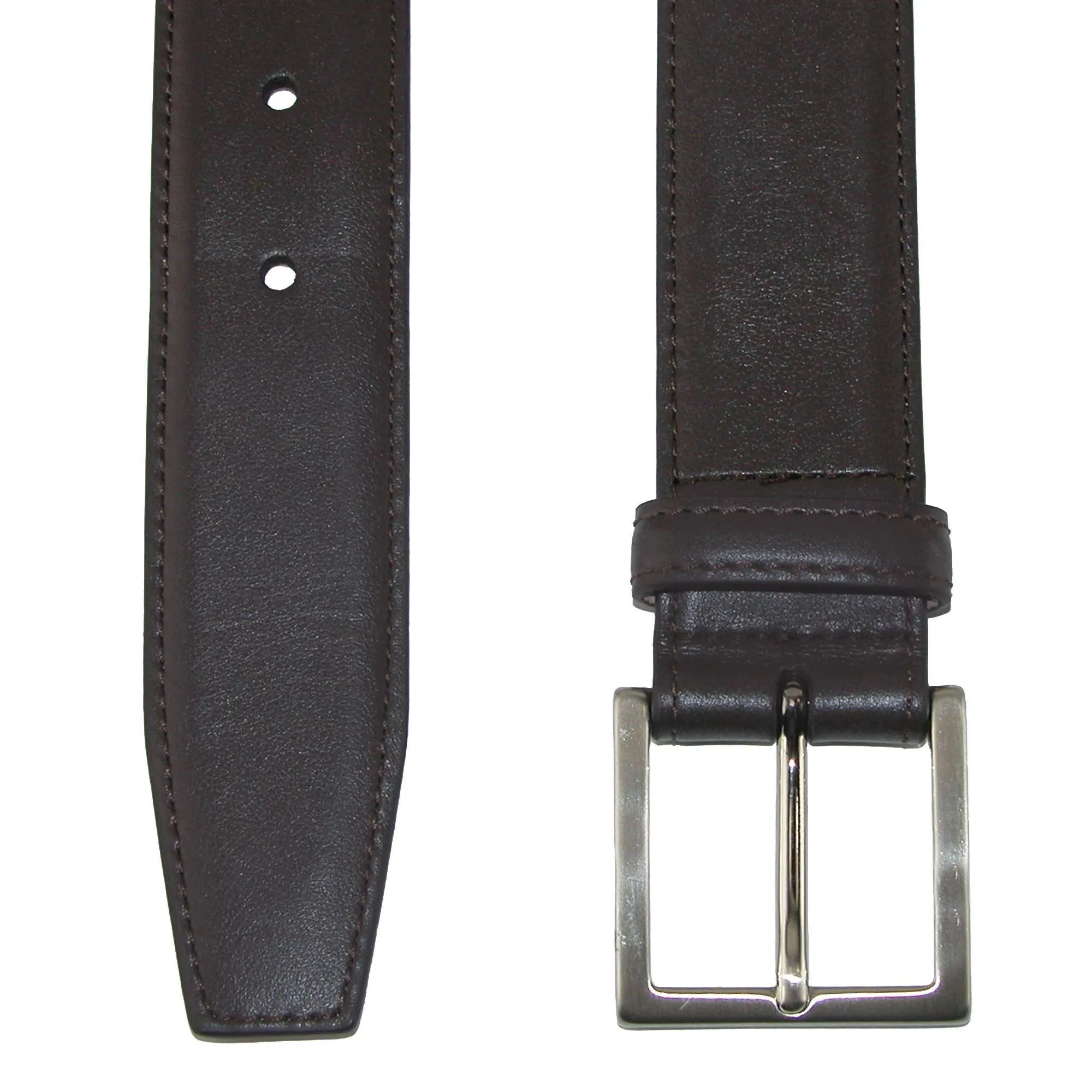 Como Calfskin Dress Belt with Solid Brass Buckle