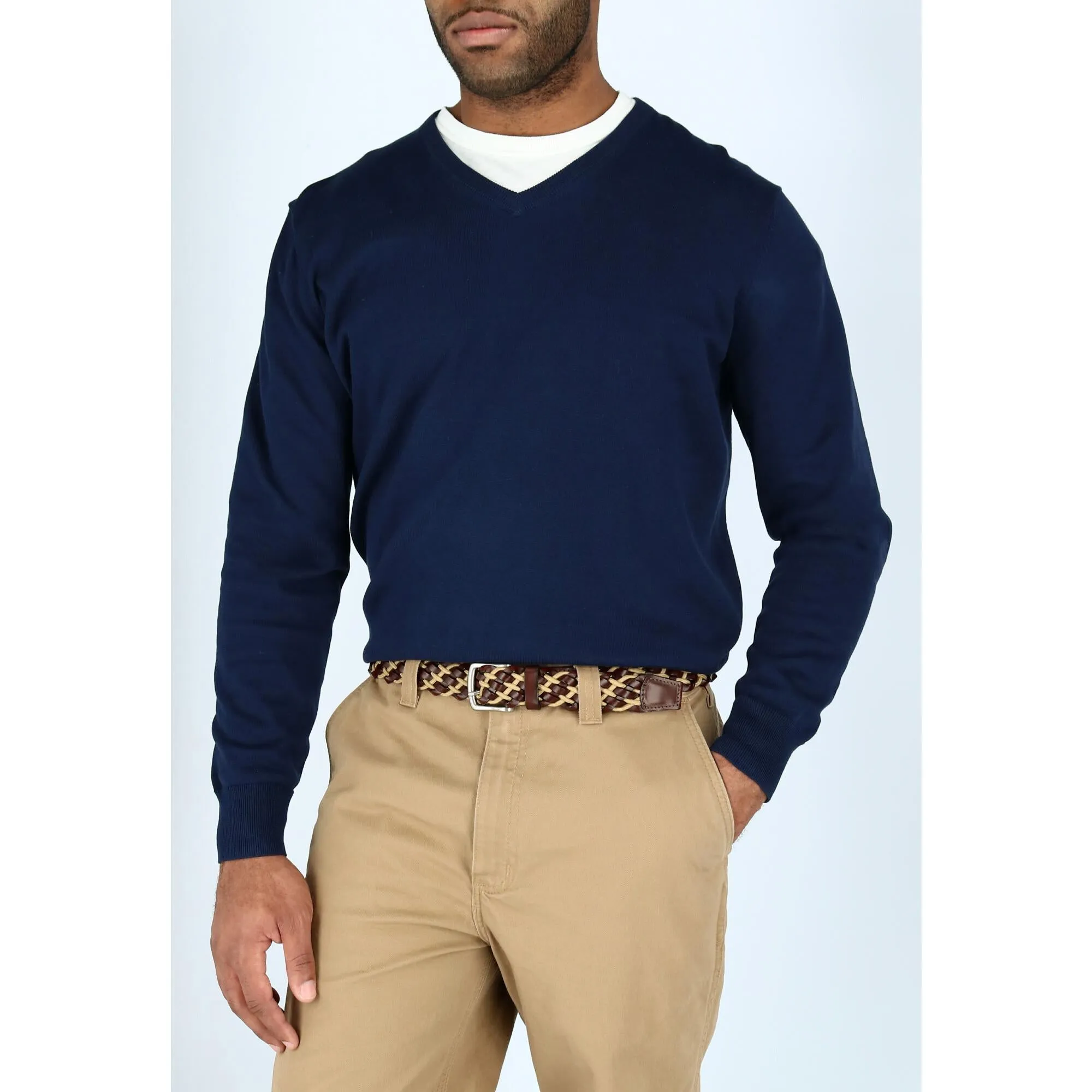 Como Leather and Cotton Cord Braided Belt
