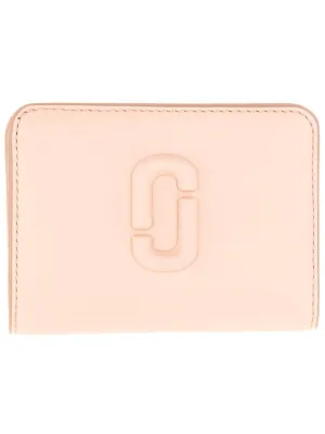 Compact Leather Wallet With Embossed Logo