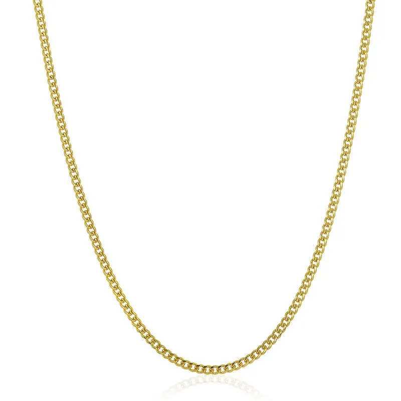 Crucible Los Angeles 3.5mm Stainless Steel Rounded Curb Chain 22 Inches