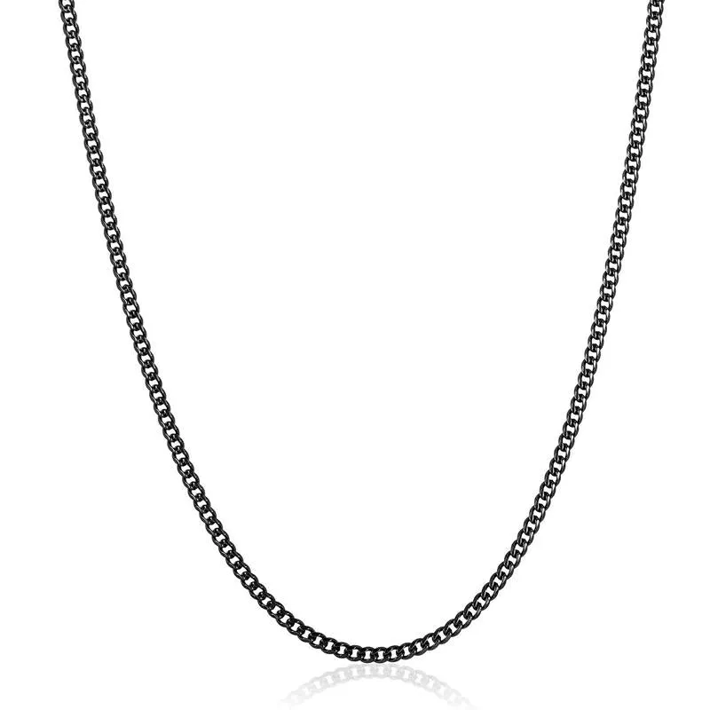 Crucible Los Angeles 3.5mm Stainless Steel Rounded Curb Chain 22 Inches