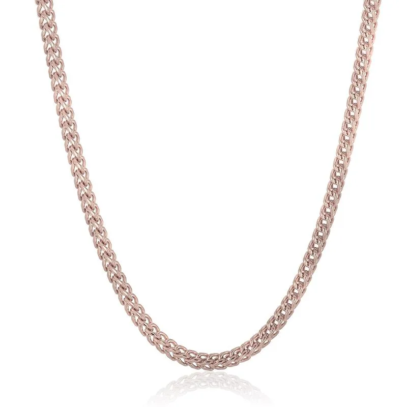 Crucible Los Angeles 5mm Stainless Steel Rounded Franco Chain 24 Inches