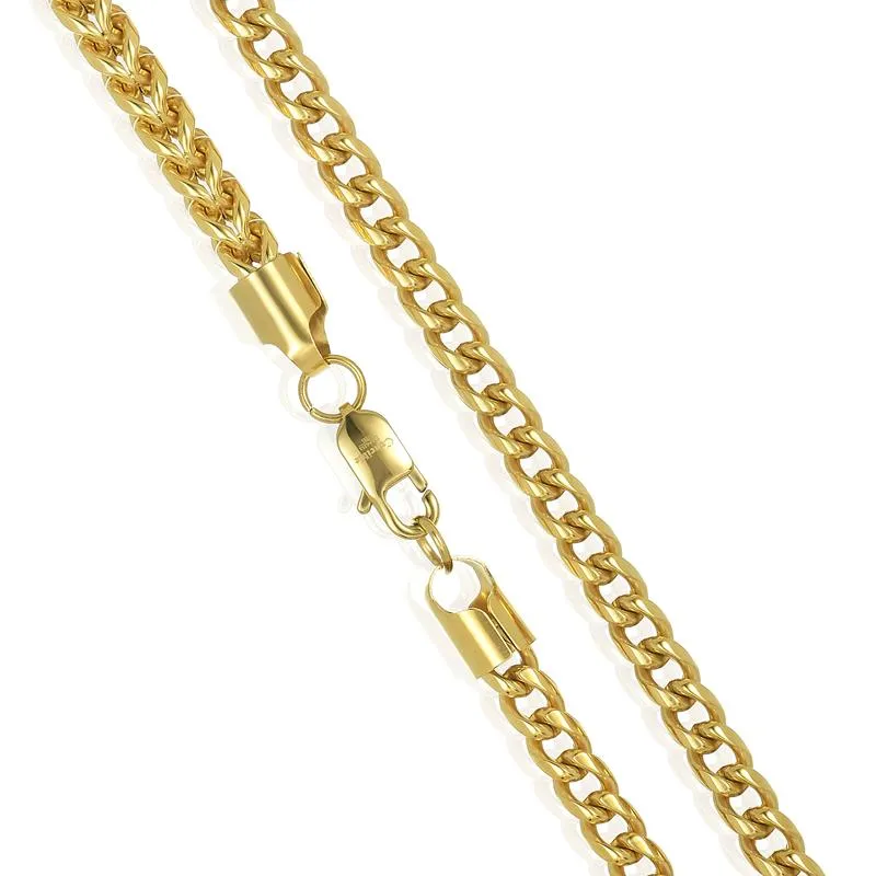 Crucible Los Angeles 7mm Stainless Steel Rounded Franco Chain 26 Inches