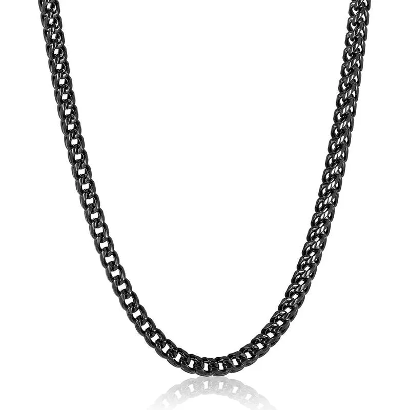 Crucible Los Angeles 7mm Stainless Steel Rounded Franco Chain 26 Inches