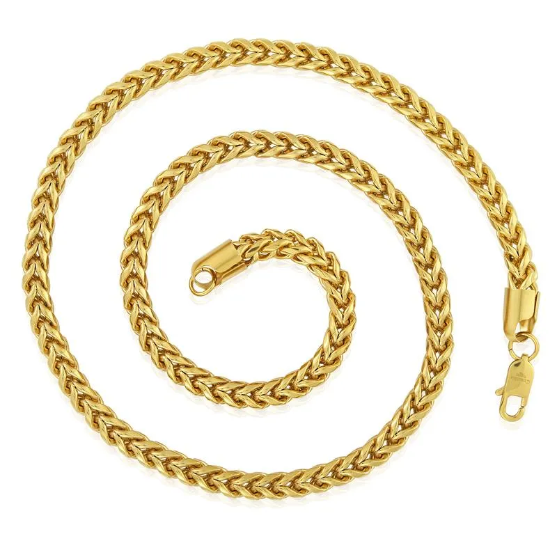 Crucible Los Angeles 7mm Stainless Steel Rounded Franco Chain 26 Inches