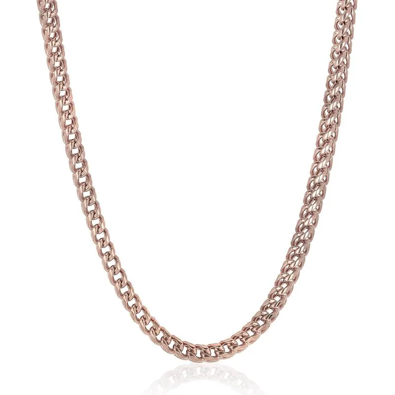 Crucible Los Angeles 7mm Stainless Steel Rounded Franco Chain 26 Inches